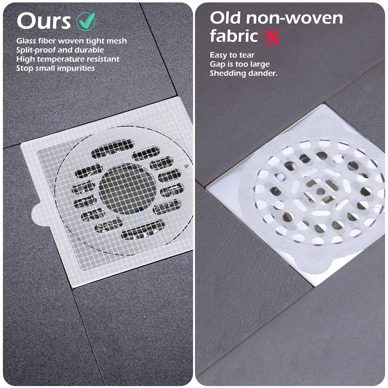 100 Filtri Scarico Usa E Getta - Antiopstruzione Per Doccia, Lavabo, Cucina, Cattura Capelli - Foto 2