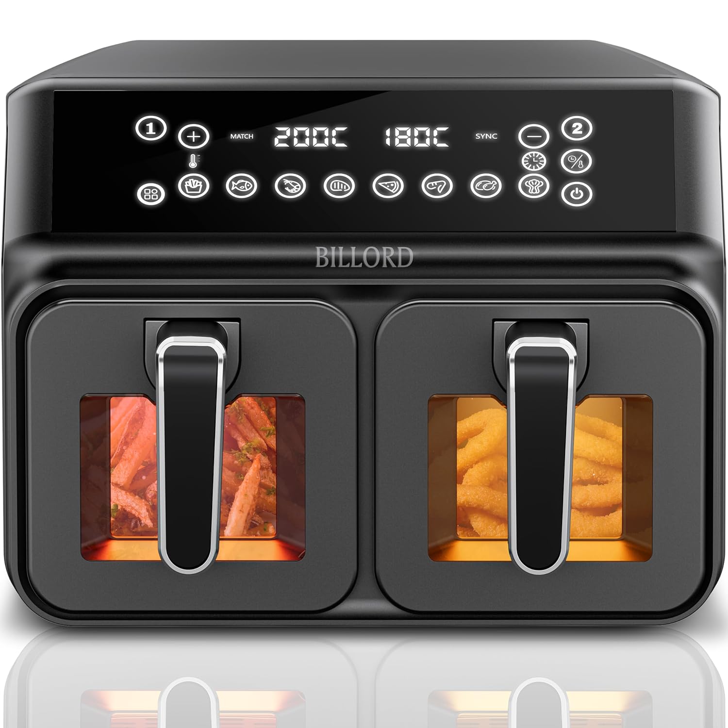 Billord Dual Zone Air Fryer - Stainless Steel