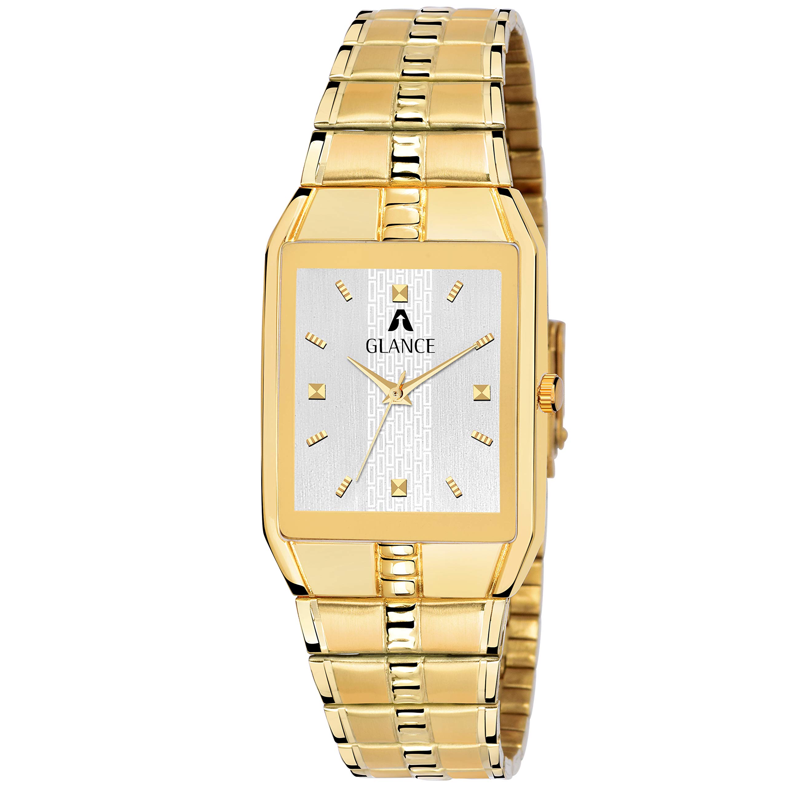 Aglance 9151ym01 Gold Plated Chain White Dial Analog Wristwatch Collection for Men and Boys with Stylish Strap Classic Analog Display (B07YTR6SQR) Amazon Price History, Amazon Price Tracker