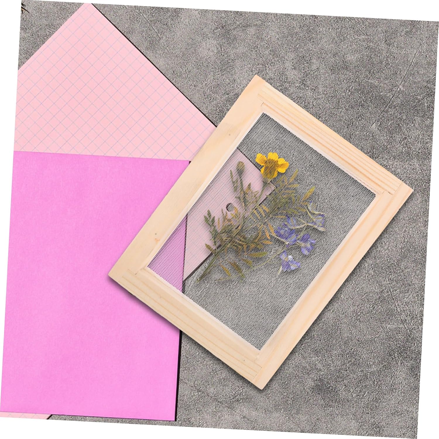 2pcs Wooden Paper Making Frames DIY Craft Screens for Art Projects Durable Pine Design Versatile Paper Making Supplies for