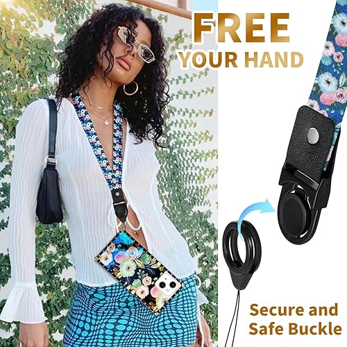 Miniatura 4 de Loheckle Funda para iPhone 15 para iPhone 15 para mujeres y adolescentes, diseño cuadrado a la moda, lindas fundas con soporte de anillo y cordón,