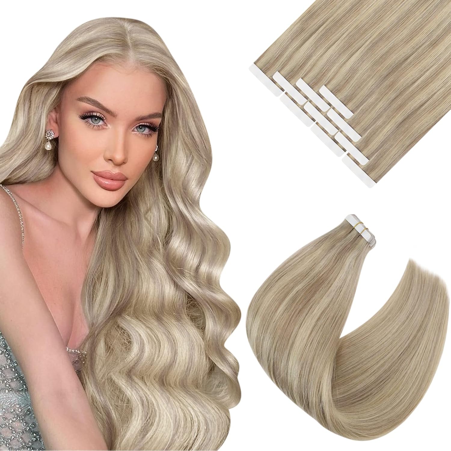 Ve Sunny Tape in Hair Extensions Highlights Blonde Tape on