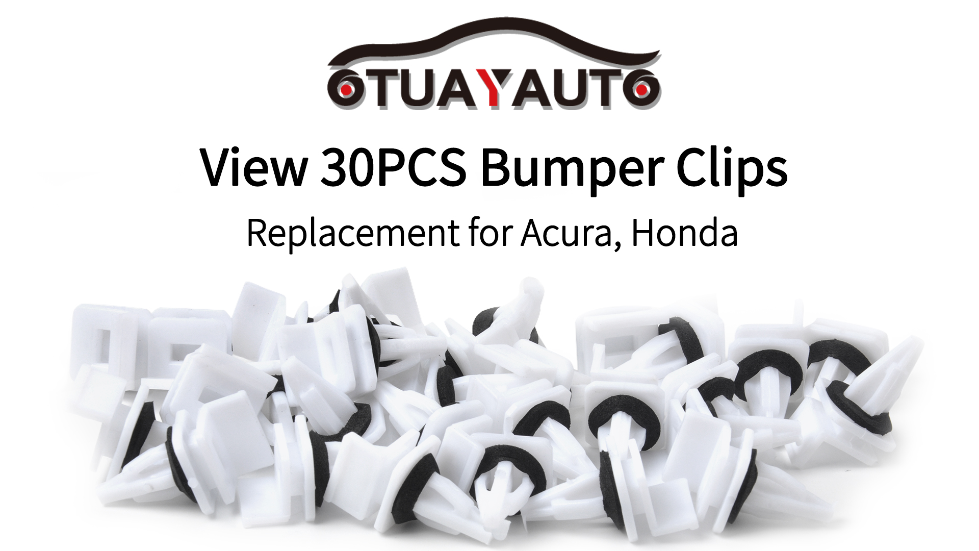 Image of OTUAYAUTO 30PCS Rocker Panel Moulding Clips - Replacement for Honda Accord 90-07, Civic 92-00, Element 03-11, Acura TL 95-08 91513-SM4-000 91513SM4000