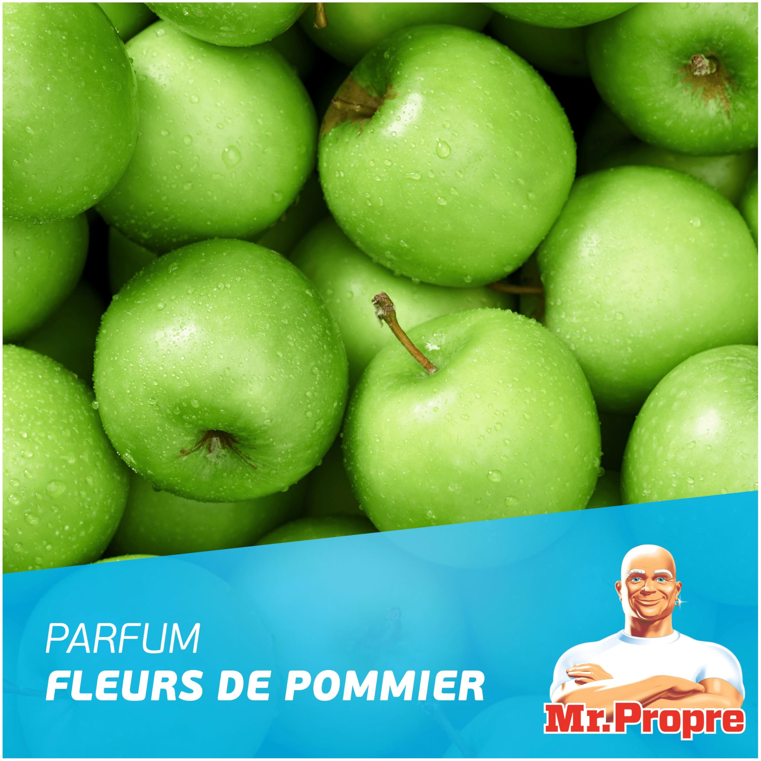 Mr. Propre Spray Nettoyant Multi-Usages, Grand Format (500ml x10), Parfum Fleurs de Pommier, Élimine 99.9% des Bactéries, Sans Traces | Grand format (500ml). Élimine 99.9% des bactéries. Sans traces.