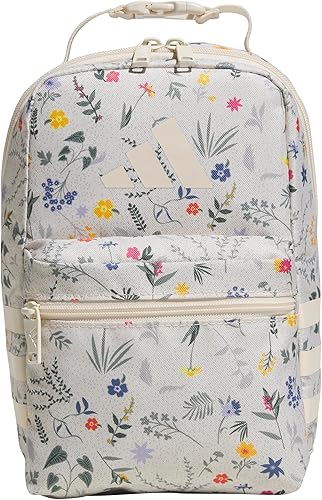 Miniatura 30 de adidas Santiago Lonchera unisex con aislamiento para mujeres y hombres, contenedor de alimentos con bolsillo de malla, Talla única Plata Violeta