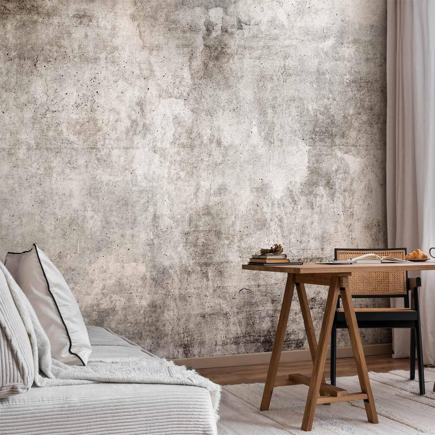 murando - Fototapete Vlies Betonoptik, 400x280 cm, Schlafzimmer, Wohnzimmer | Full HD Druck, 3D-Effekt, lichtbeständige Farben, ideal fürs Wohn- oder Schlafzimmer, schnelle Montage, lichtbeständig, edel