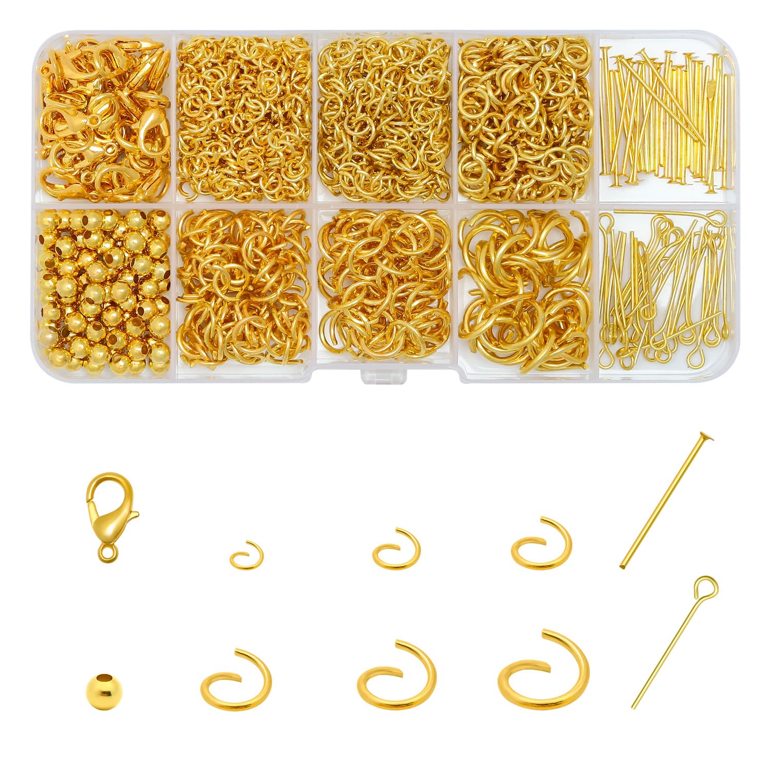 4000 Stück Curry hell Röhrenperlen,Tube Perlen für Armbänder