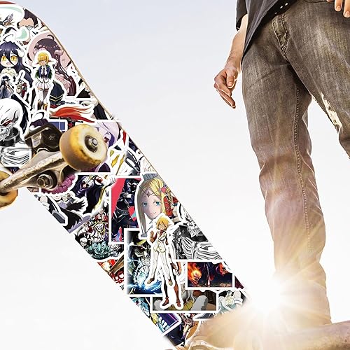 Miniatura 4 de Paquete de 50 calcomanías Albedo, vinilo de dibujos animados impermeables de anime japonés Overlord Albedo para niños, adolescentes, para laptop,