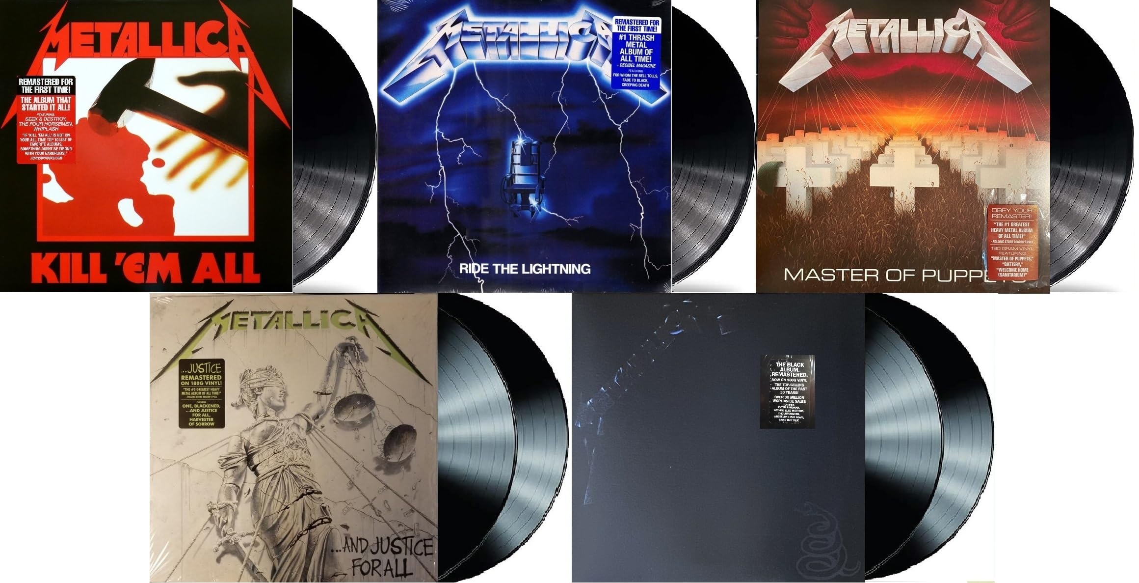 Kill Em All + Ride The Lightning + Master Of Puppets + And Justice
