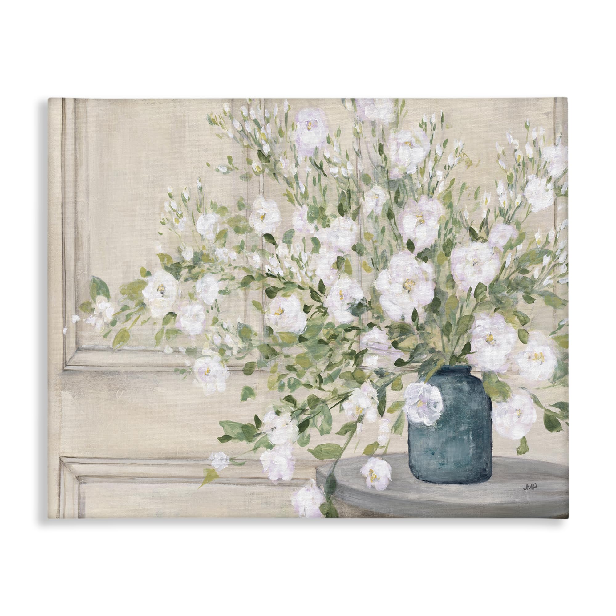 Geranium Country Still Life Painting, 36 x 48 Inch Canvas Wall Art
