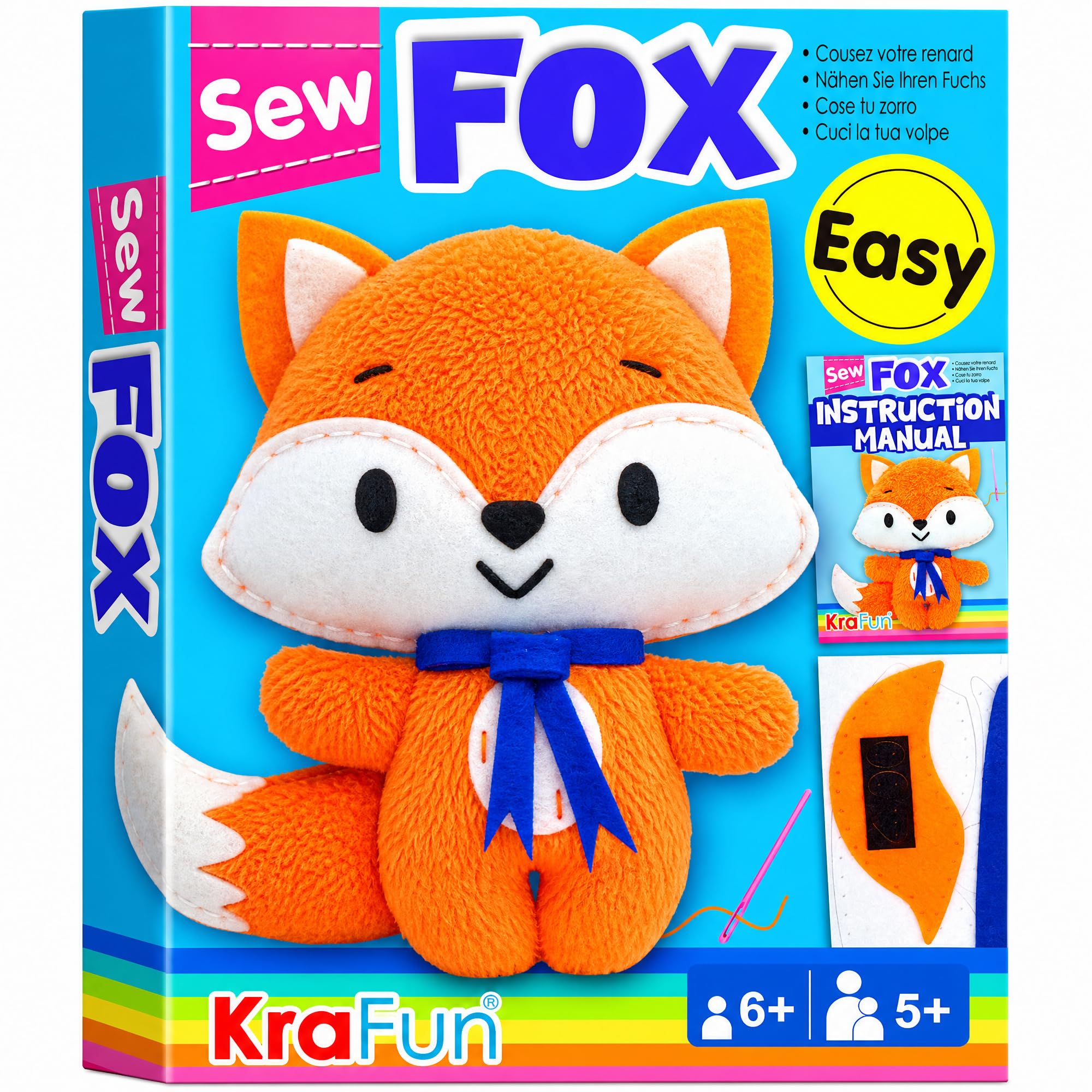 Amazon | KRAFUN My First Fox ソーイングキット 8~12歳のお子様向け