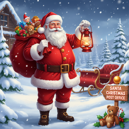 Weihnachtsmann-Schneefahrt-Simulator: Geschenkauslieferungsspiel in 3D