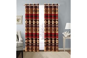 Mojave Rustic Western Southwest Native American Window Curtain Set