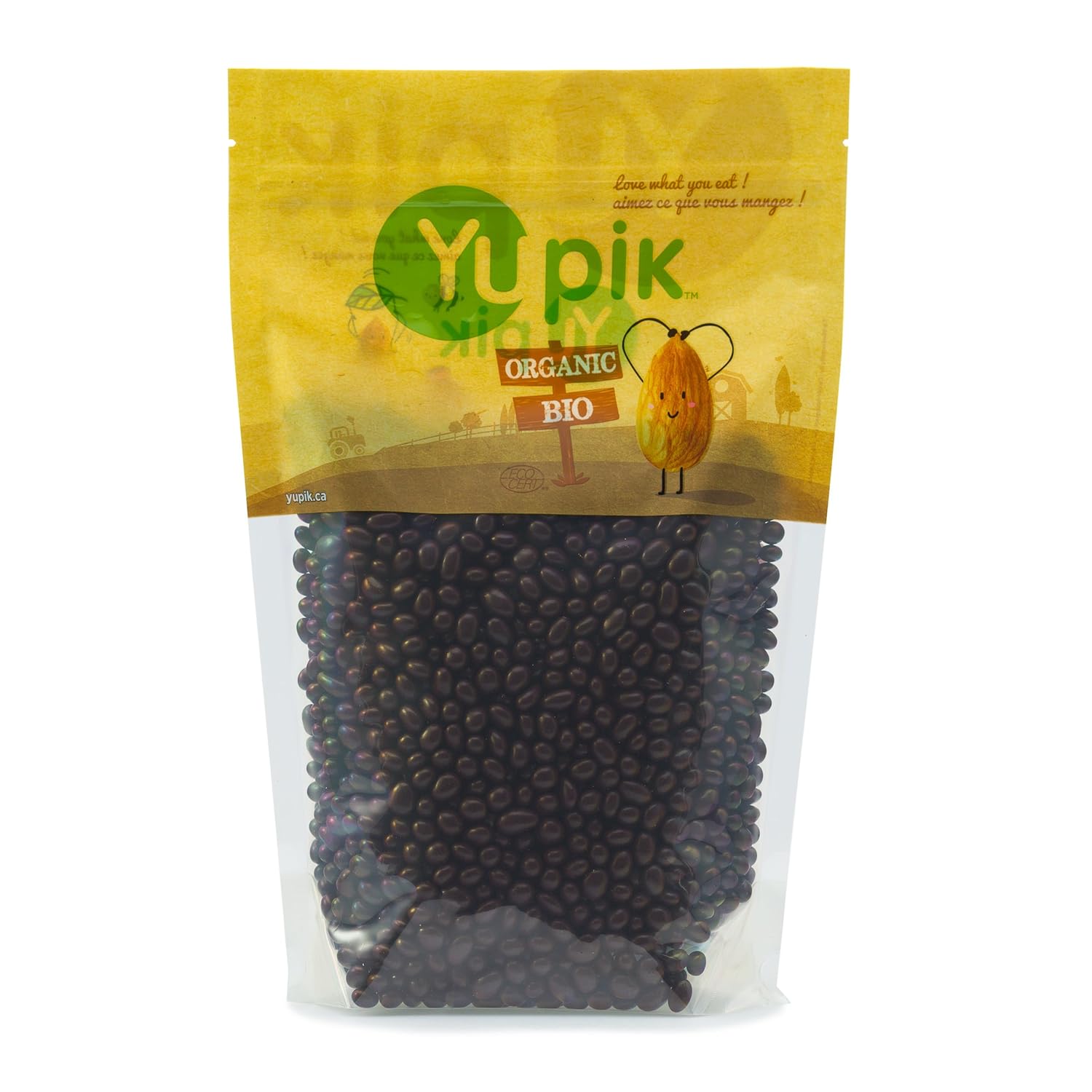 Yupik Organic Dark Chocolate Chips, 70% Cacao, 2.2 lb (35.2 oz), Gluten-Free, GMO-Free, Kosher, Vegan, Dairy-Free, Regular Size, Rich Dark Chocolate, Melts Smoothly, For Snacking, Baking & Topping