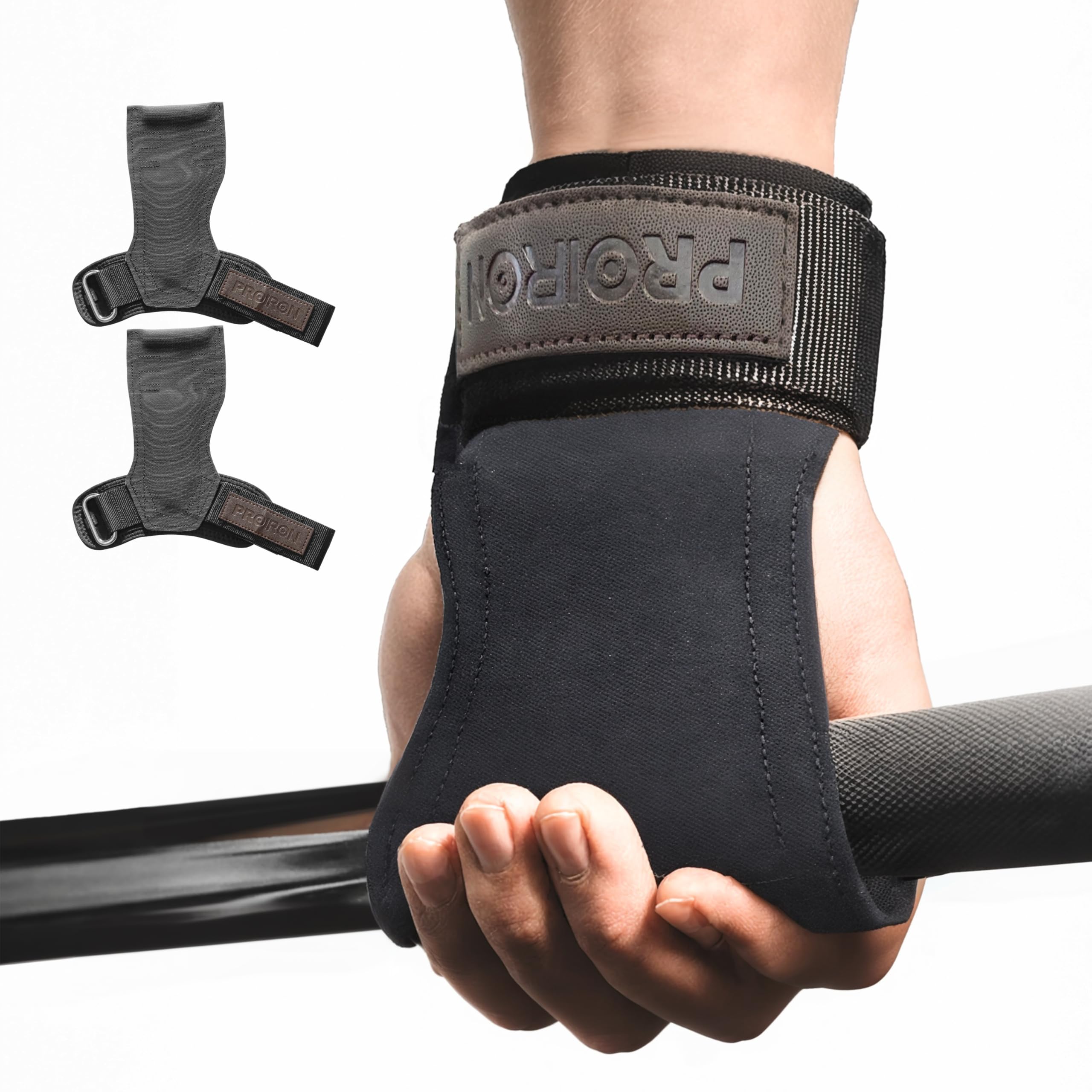 PROIRON Premium Rubber Wrist Straps for Gym Weight Lifting, Anti-Slip Convex Grip Straps for Hand & Wrist Protection, Weightlifting Gifts, Deadlifts, Powerlifting, Heavy Shrug, Pull Ups, Men Women