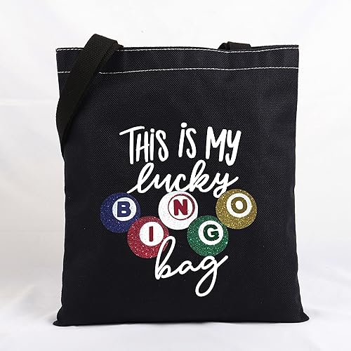 Miniatura 3 de CMNIM Lucky Bingo Tote Bag My Lucky Bingo Bag Ganador Regalo para los amantes de los juegos de bingo Bingo Jugador de Bingo Bolsa de hombro