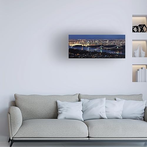 Miniatura 3 de Trademark Fine Art Vancouver por Pierre Leclerc - Lienzo decorativo para pared, 10 x 24 pulgadas