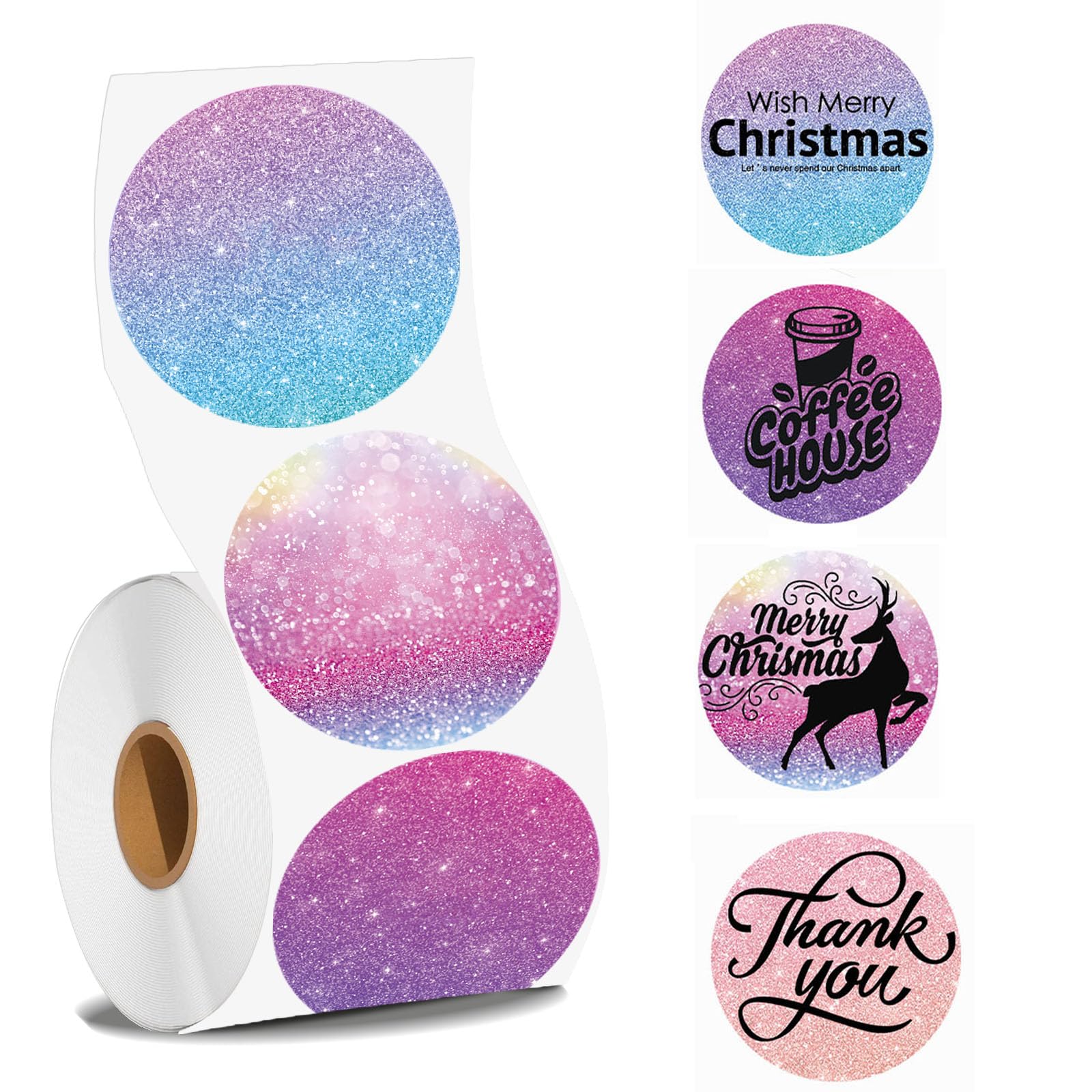 WONLABEL 2 x 2 Round Thermal Labels, 2 inch Thermal Printer Labels Sticker for DIY Logo Design, Name Tag, Addressing, Food Labeling, Office Supplies,