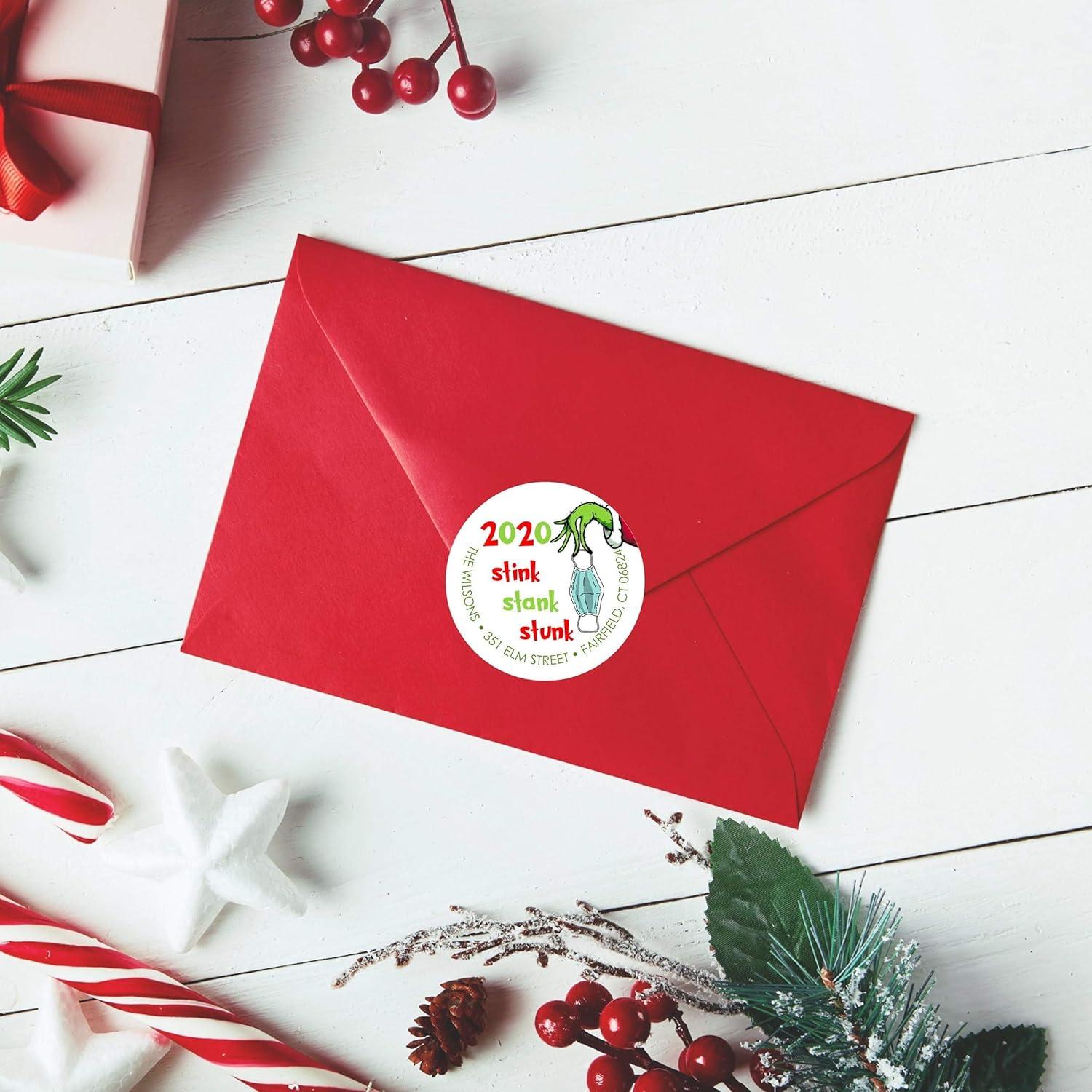 Christmas 2020 Stink Stank Stunk Personalized Return Address ...