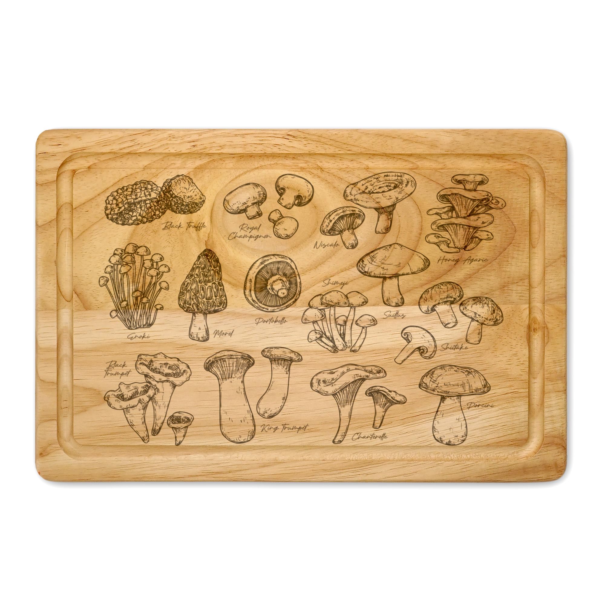 Mushrooms Engraved Wooden Chopping Board Vegan Vegetarian Board Serving Board Christmas House Warming Birthday Gift Wedding