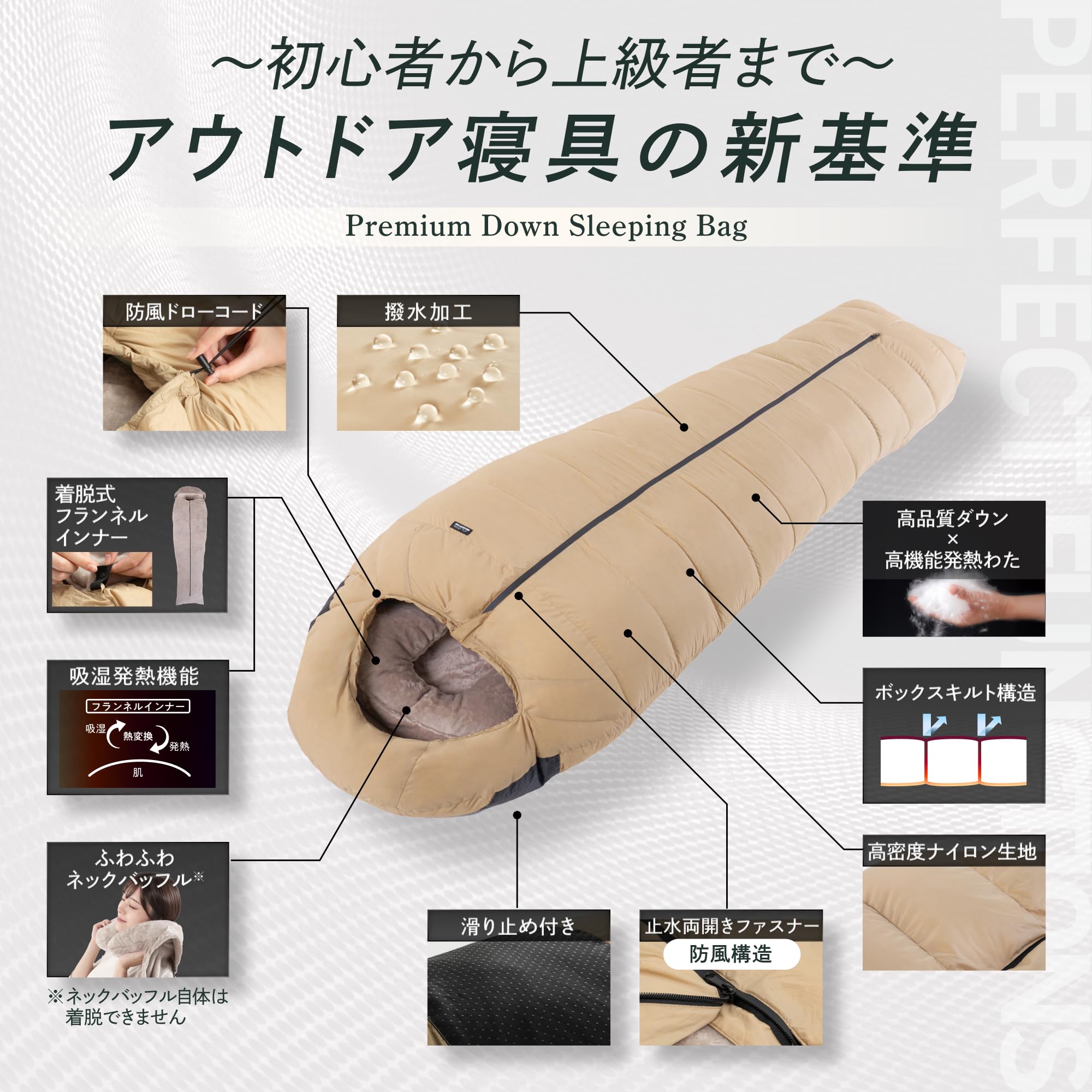 Amazon.co.jp: GOKUMIN 寝袋 シュラフ 冬用 マミー型 使用下限温度-15