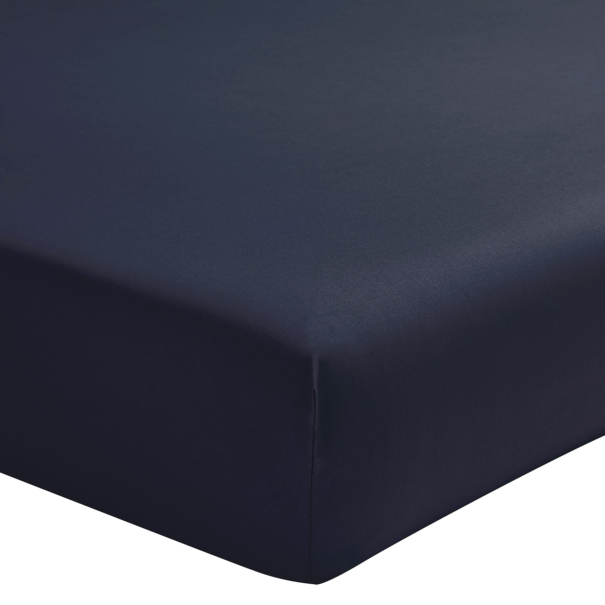 Essix Home Collection Percale Fitted Sheet, 80 threads, midnight blue, 90 x 200 cm