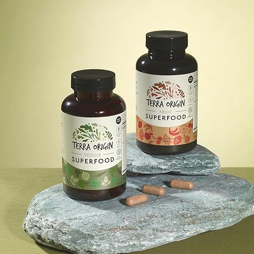Miniatura 2 de TERRA ORIGIN Suplemento de superalimentos de frutas y verduras | 180 cápsulas vegetarianas | Sin OMG, sin gluten, píldoras veganas hechas en Estados