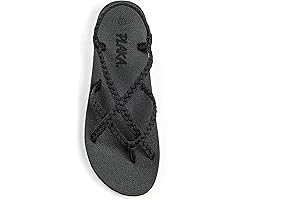 Women's Plaka Sandals: Arch Support, Strappy Braided Design