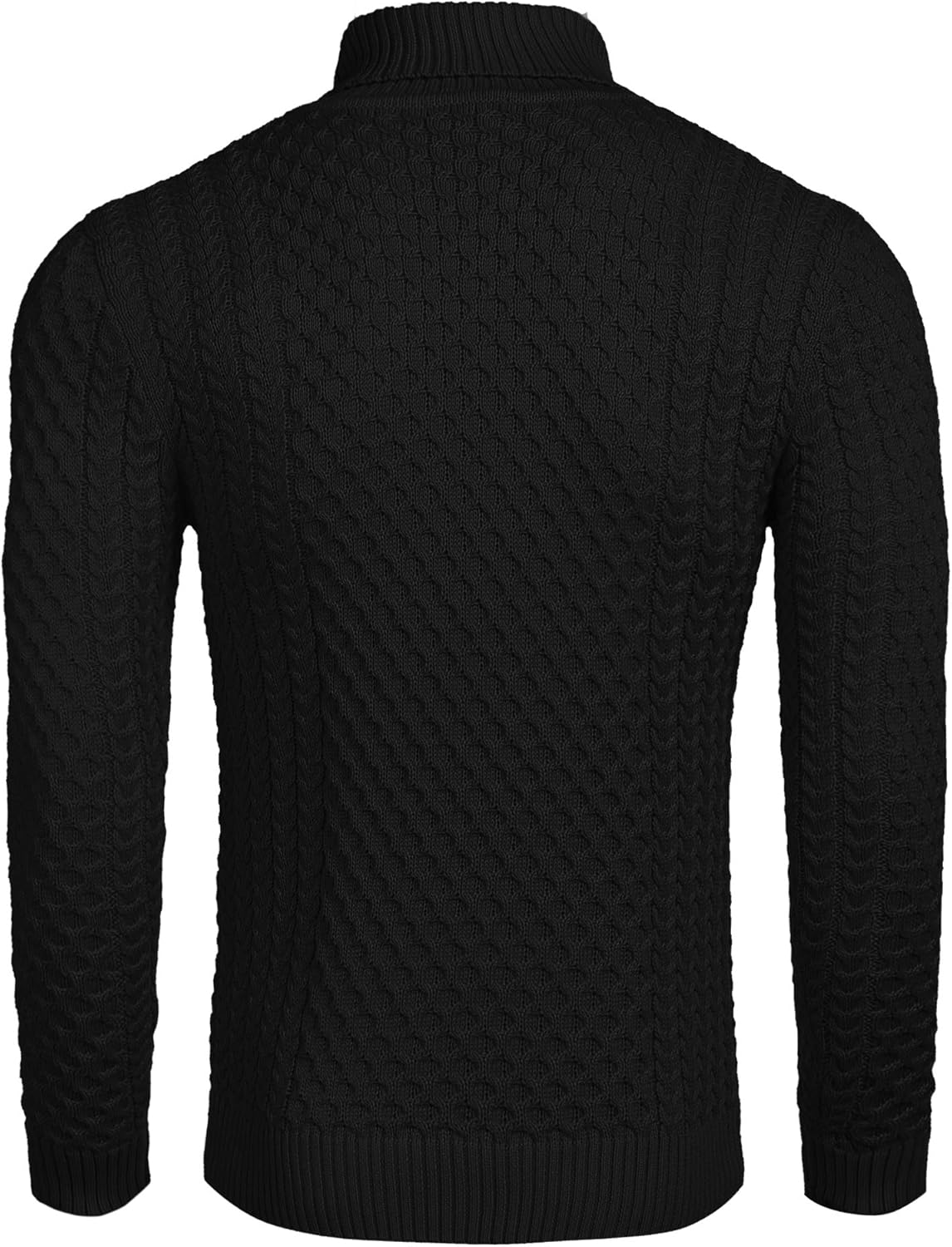 COOFANDY Men's Slim Fit Turtleneck Sweater Casual Knitted Twisted Pullover Solid Sweaters - Image 4