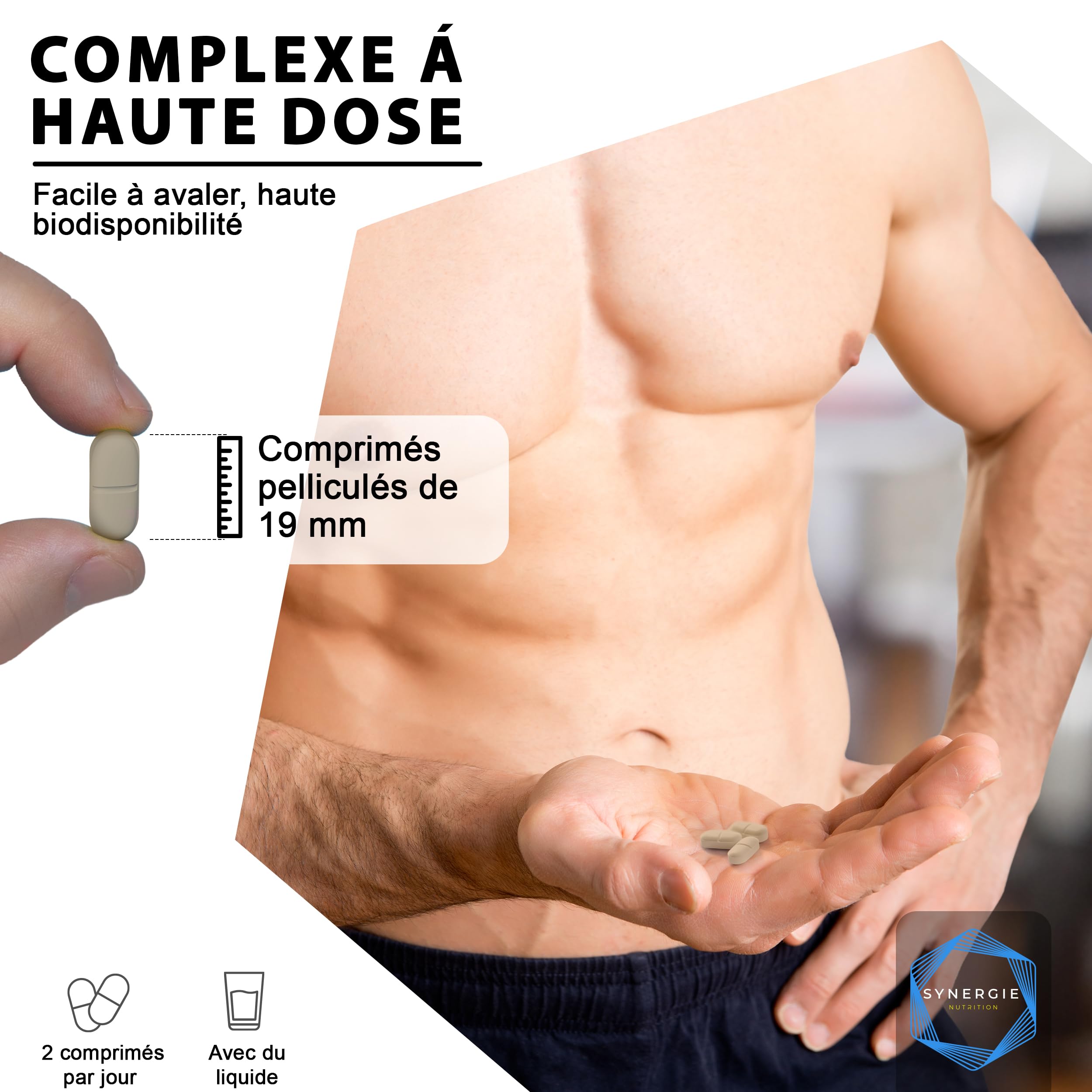 Ecdystérone - Tribulus Terrestris, Complément alimentaire par Synergie Nutrition - 400 mg d'extrait de Tribulus 90%+ de saponines - 400 mg d'extrait de Leuzea 20:1 - 60 doses quotidiennes
