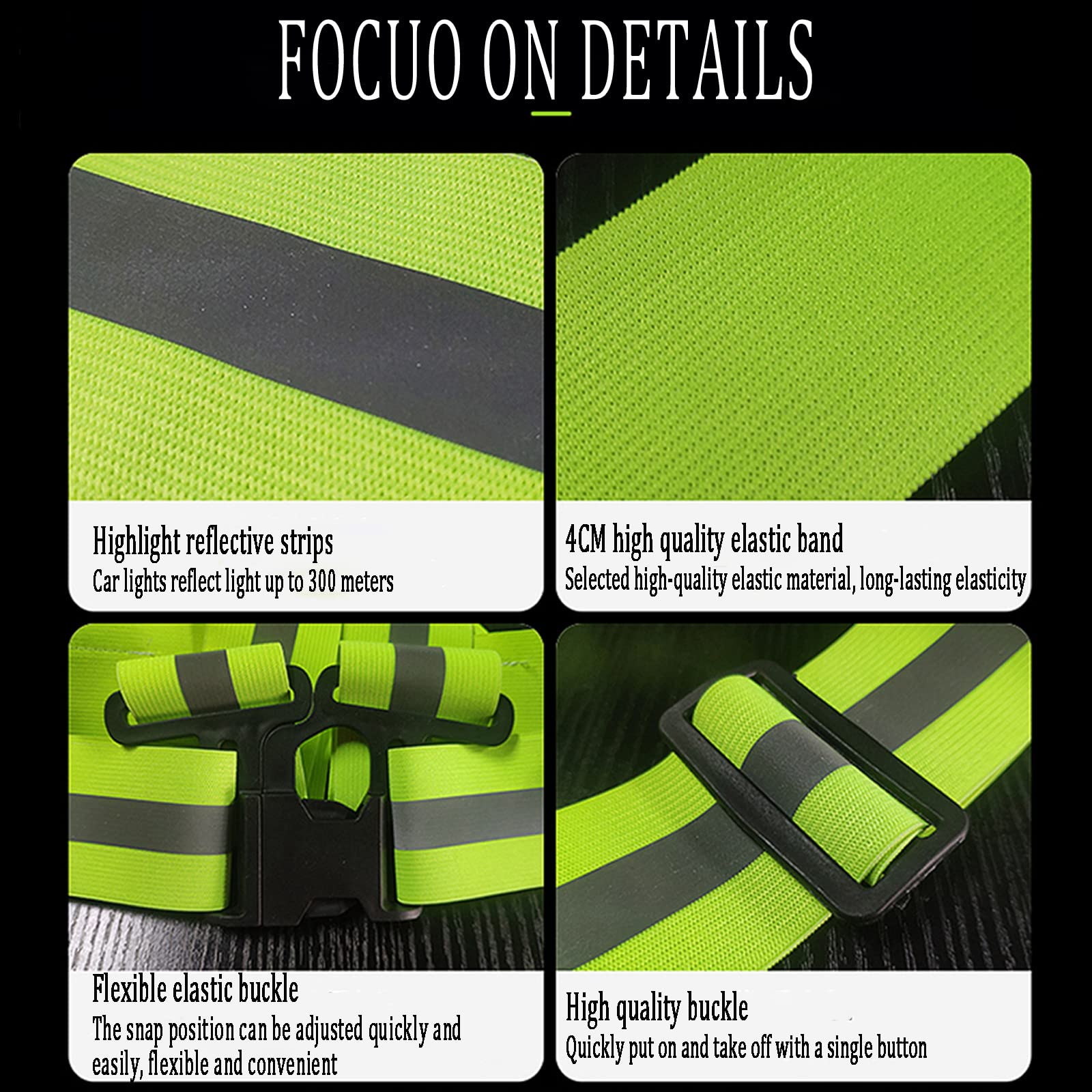 Chaleco Reflectante para Adultos y niños - Alta Visibilidad Durante Todo el día y la Noche para Correr, Andar en Bicicleta, Conducir en Coche y Montar a Caballo