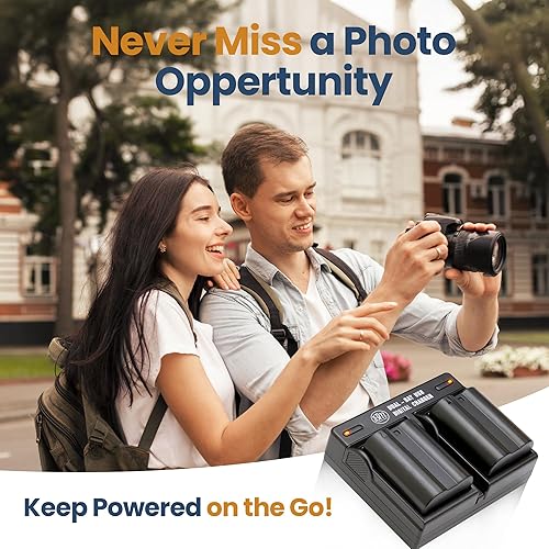 Miniatura 6 de BM Premium Paquete de 2 baterías EN-EL15B y cargador de batería dual para Nikon Z6, Z7, D780, D850, D7500, 1 V1, D500, D600, D610, D750, D800,