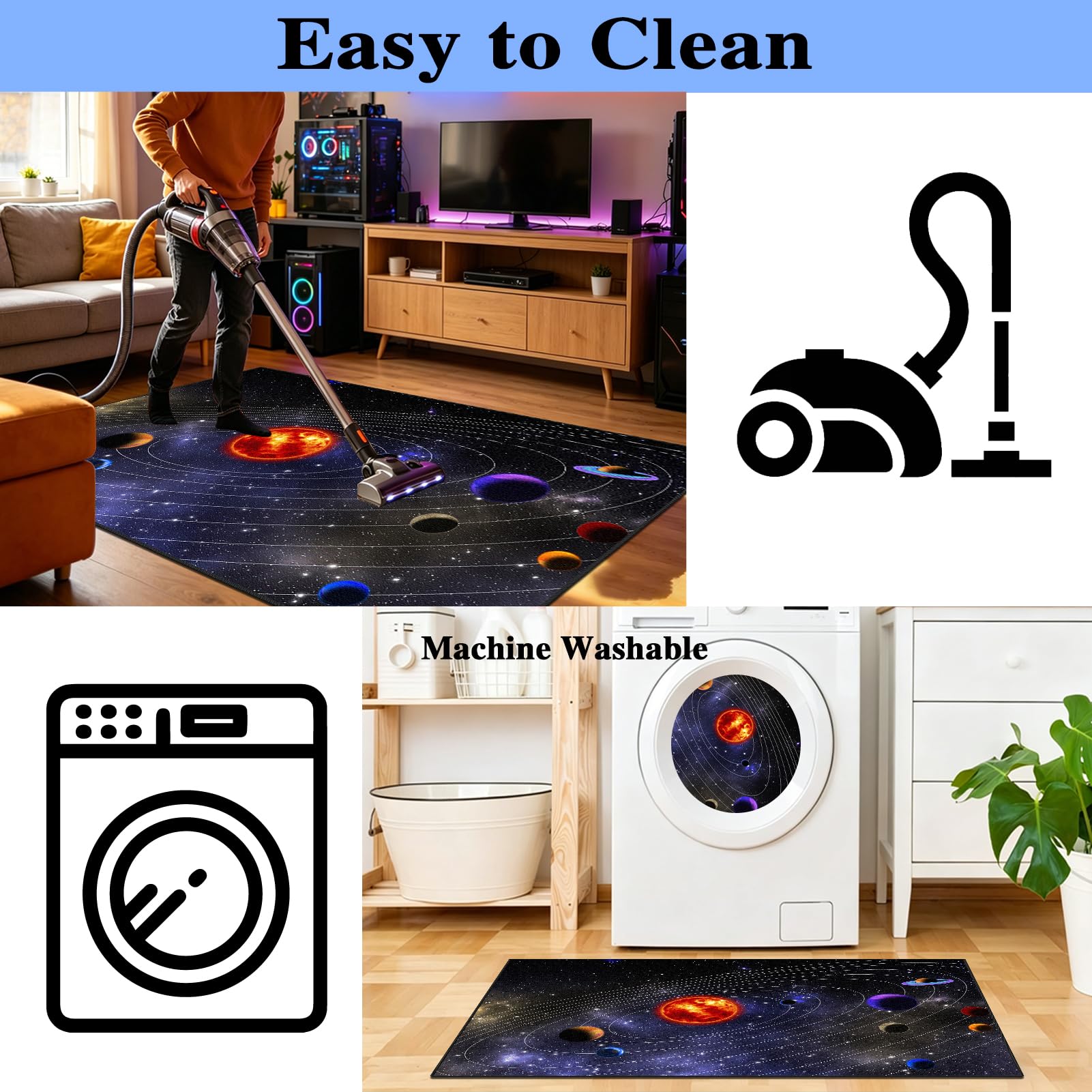 Tapis de Jeu pour Chambre de Garçon 60 x 120 cm, Tapis Chambre Ado, Tapis de jeu gaming pour chambre de garçons, tapis de jeu gaming pour garçons, Tapis de Sol Bureau Tissu, Tapis de Chaise de Jeu