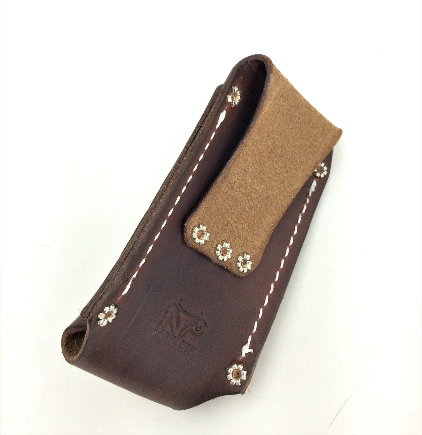 Leather Flashlight Holster for Nebo Slyde, Slyde King, and other 1.25" Diameter Flashlights (Dark Brown)