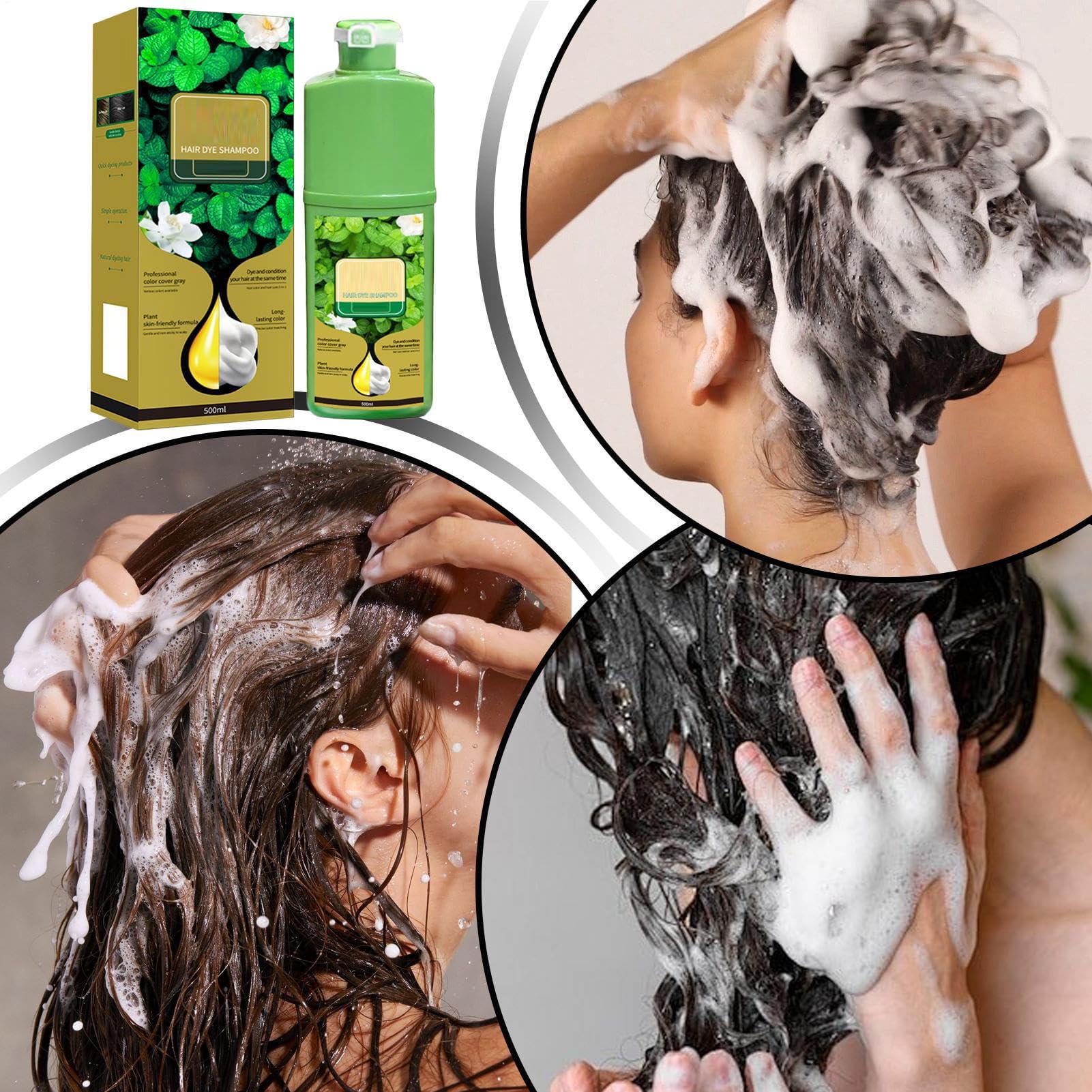 Langanhaltendes Schaumstoff-Haarfärbemittel auf Pflanzenbasis, Haarfärbe-Mousse, einfach zu verwenden, sanft und gepflegt, für Badezimmer-Reisesalon täglich oder Bart (Coffee Brown)
