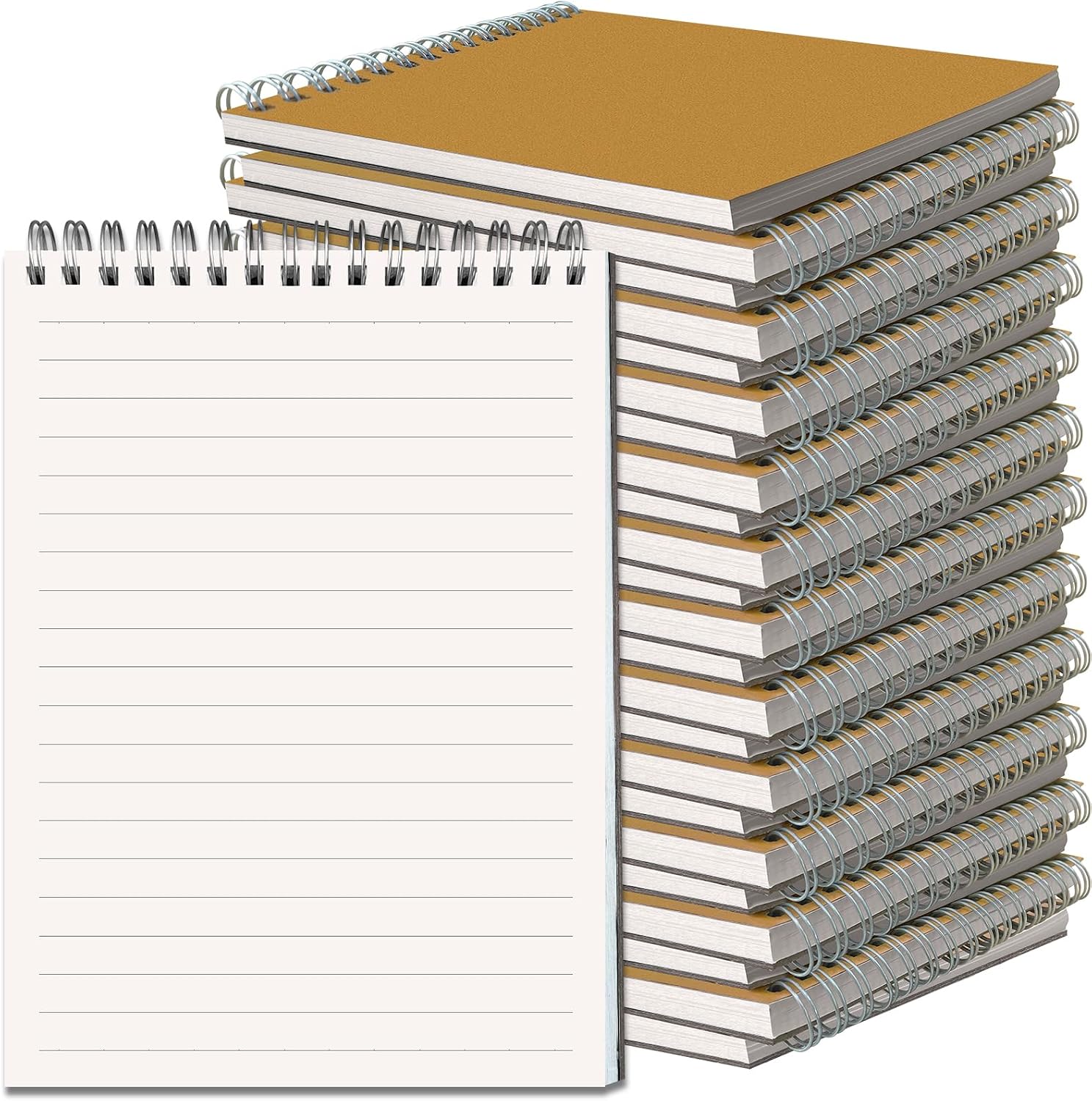OSIMIG 24 Pack A5 Spiral Notebooks Bulk, 8x5.5 Lined Journaling Notebooks