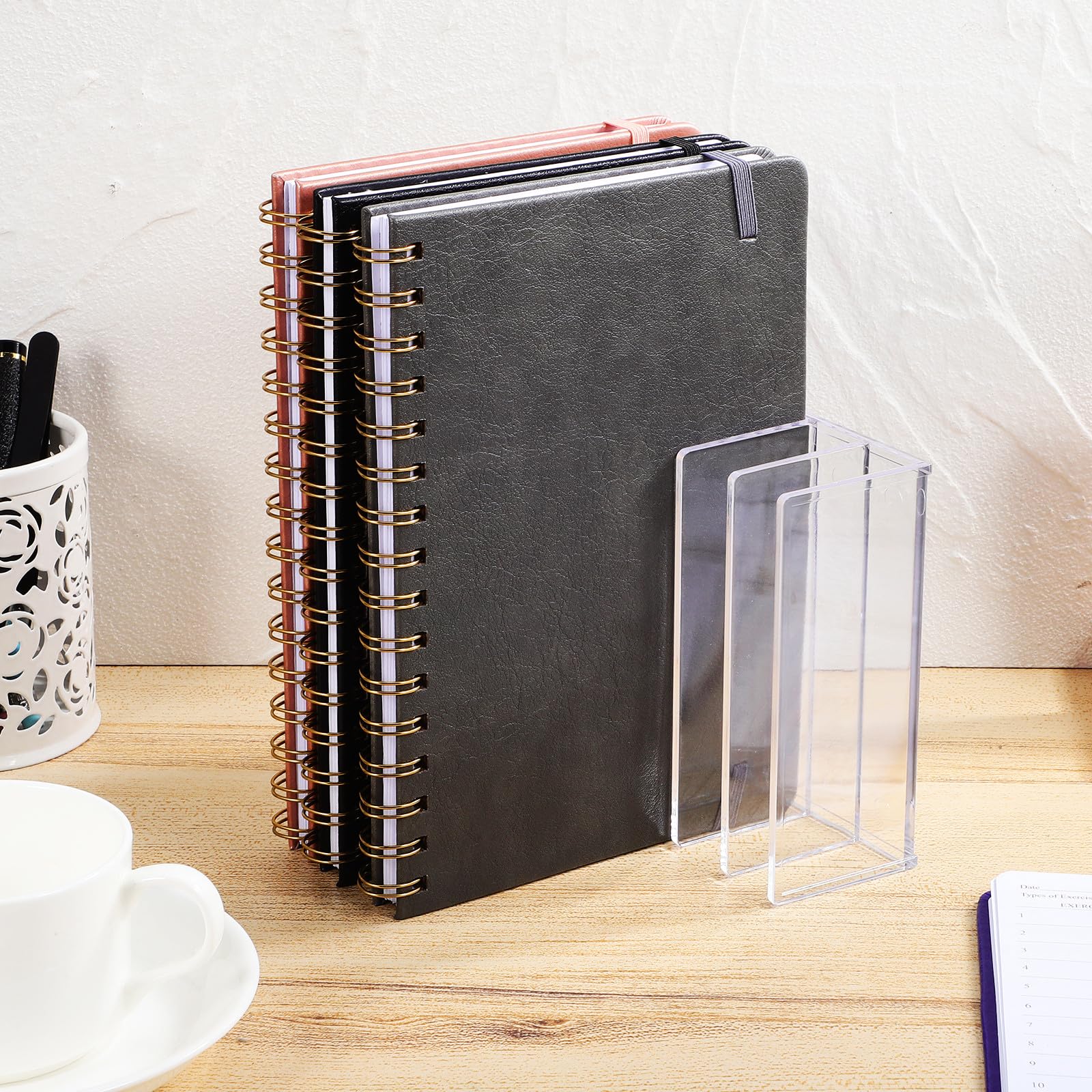 Abaodam Supporto Libri Trasparente PS da Scrivania, Design Verticale