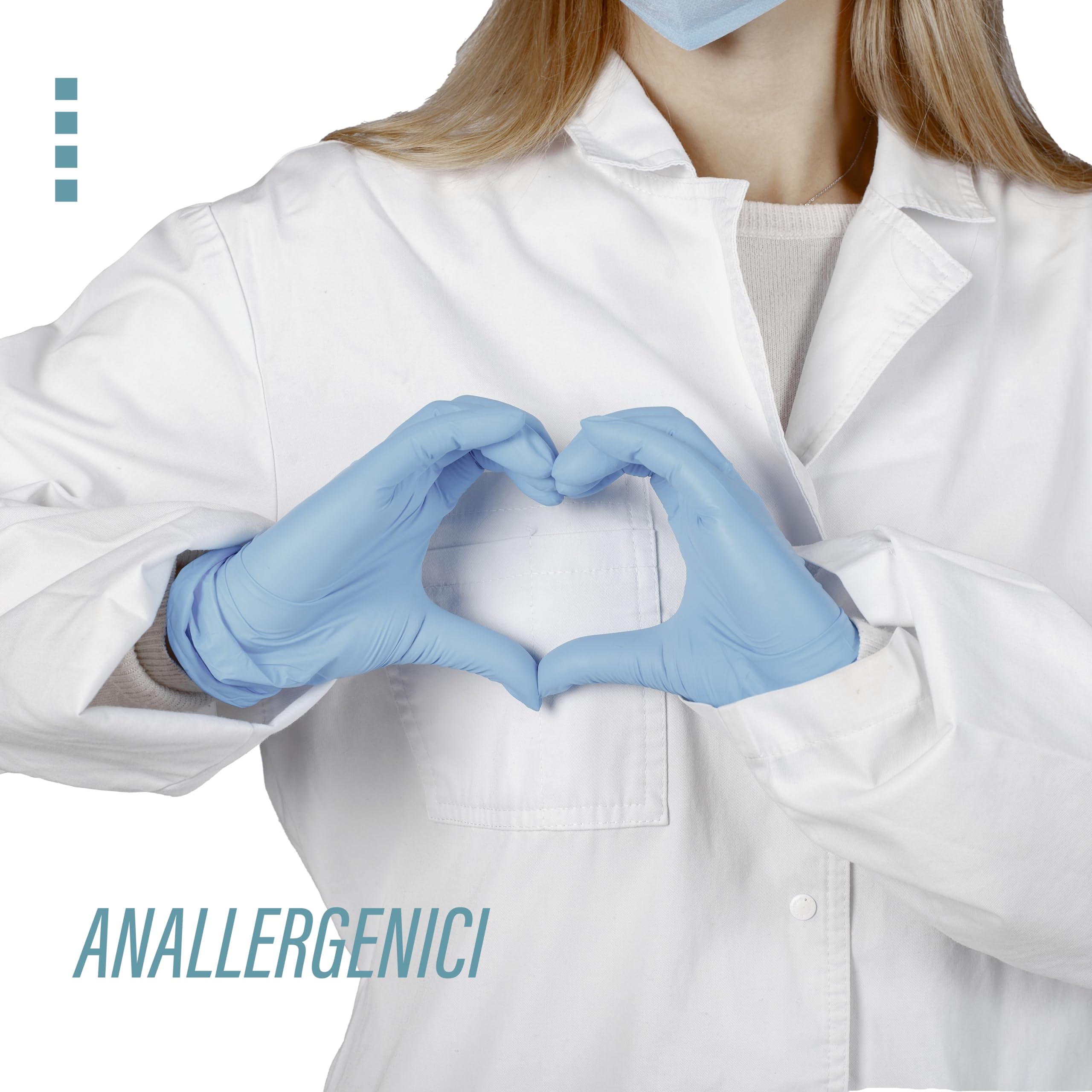 Guanti Monouso in Nitrile Spessorati Blu Senza Polvere 500pz, Lattice e Talco con Microgrip Uso Professionale - Guanti Usa e Getta per Alimenti, Parrucchiere, Chef, Tattoo - 4,5g (M)