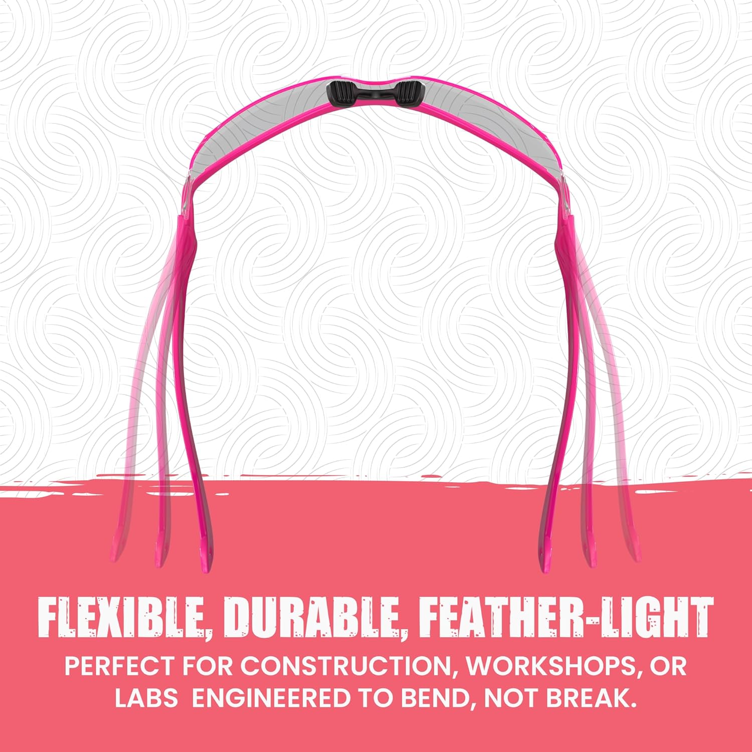 Navigator Safety Glasses for Men & Women | ANSI Z87.1+ CE EN166, Anti-Scratch, UV Protective Eyewear & Clear Eye Protection Glasses with Navigator | Reader Safety Work Glasses | Pink - Clear - 12Pack