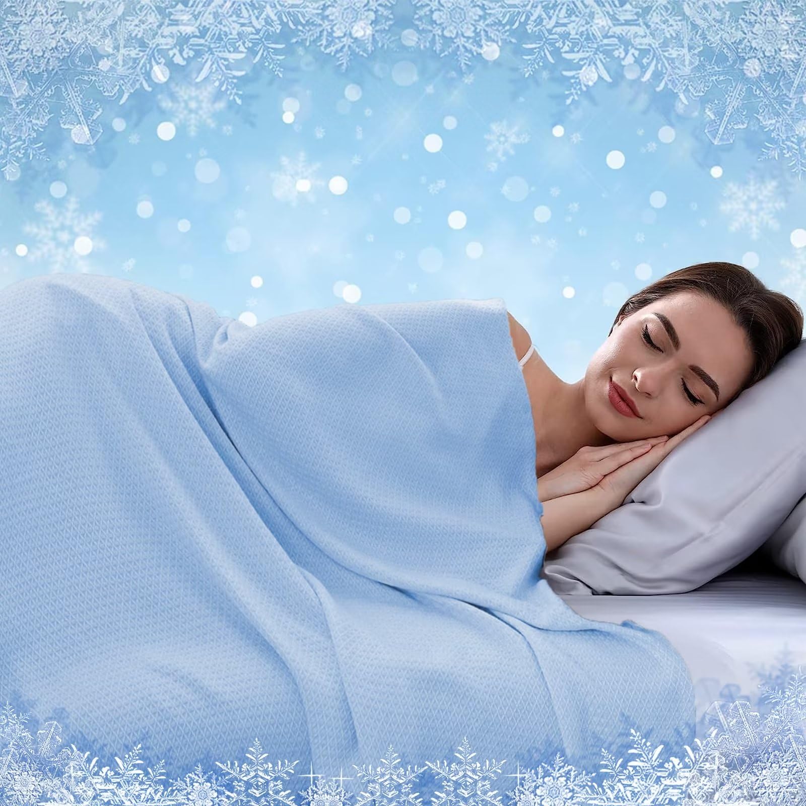 Kühldecke Kühlende Decke Sommer für Heißen Nächte, Sommerdecke Bambus Microfaser Leichte Kühldecke für Menschen, Selbstkühlende Decke Kann Körper Kühl Halten für Bett Sofa und Überall