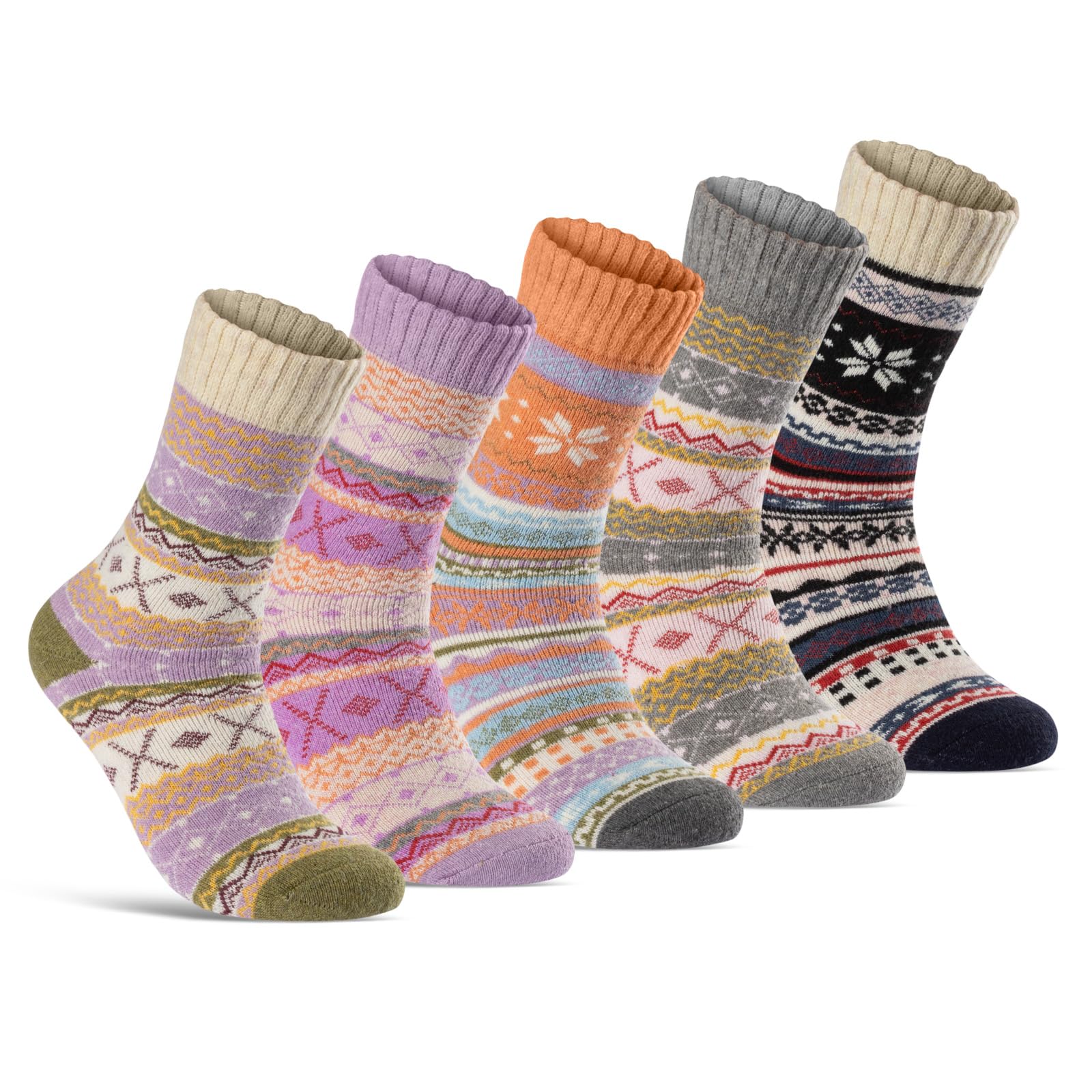 sockenkauf24 5 Paar Wollsocken Damen & Herren Wintersocken weich & warm