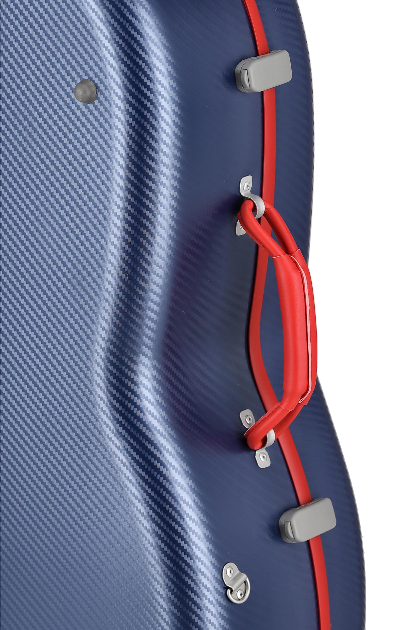 GEWA Celloetui FUN Series Polycarbonat 4/4 Blau/Rot, Innenausstattung schwarz, 2 abnehmbare Rucksackriemen, Zubehörtasche, gepolsterte Schwebelagerung, zusätzlicher Seitengriff
