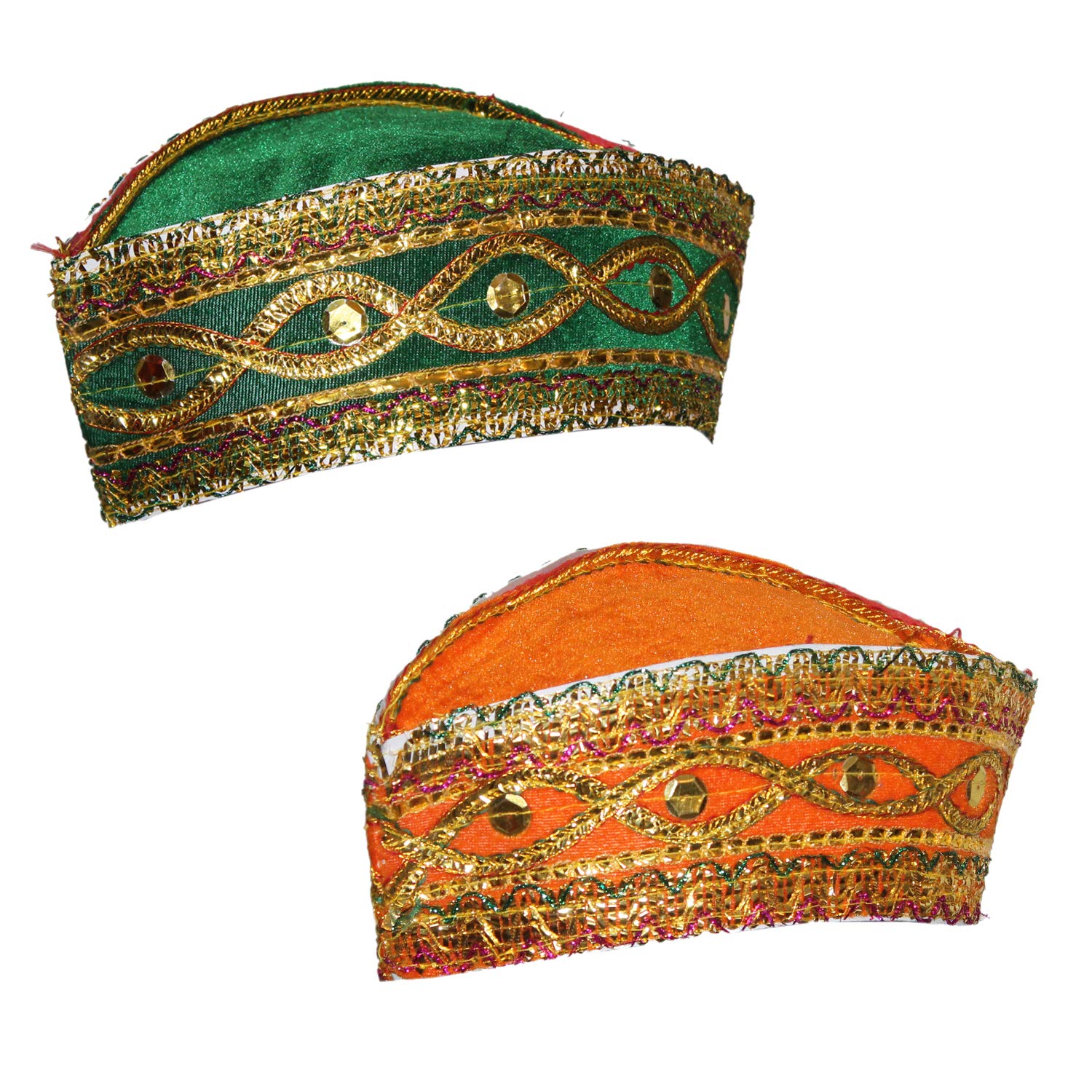 Kaku Fancy Dresses Qawwali Cap For Kids | Anarkali Cap, Mugal Theme Kawali Topi | Indian Folk Dance Costume Accessories | - Pack of 2 (B08F9N9FRK) Amazon Price History, Amazon Price Tracker