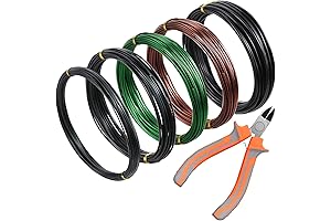 160 Feet Bonsai Wire Kit with Cutter: Aluminum Training Wire for Sculpting Bonsai Branches