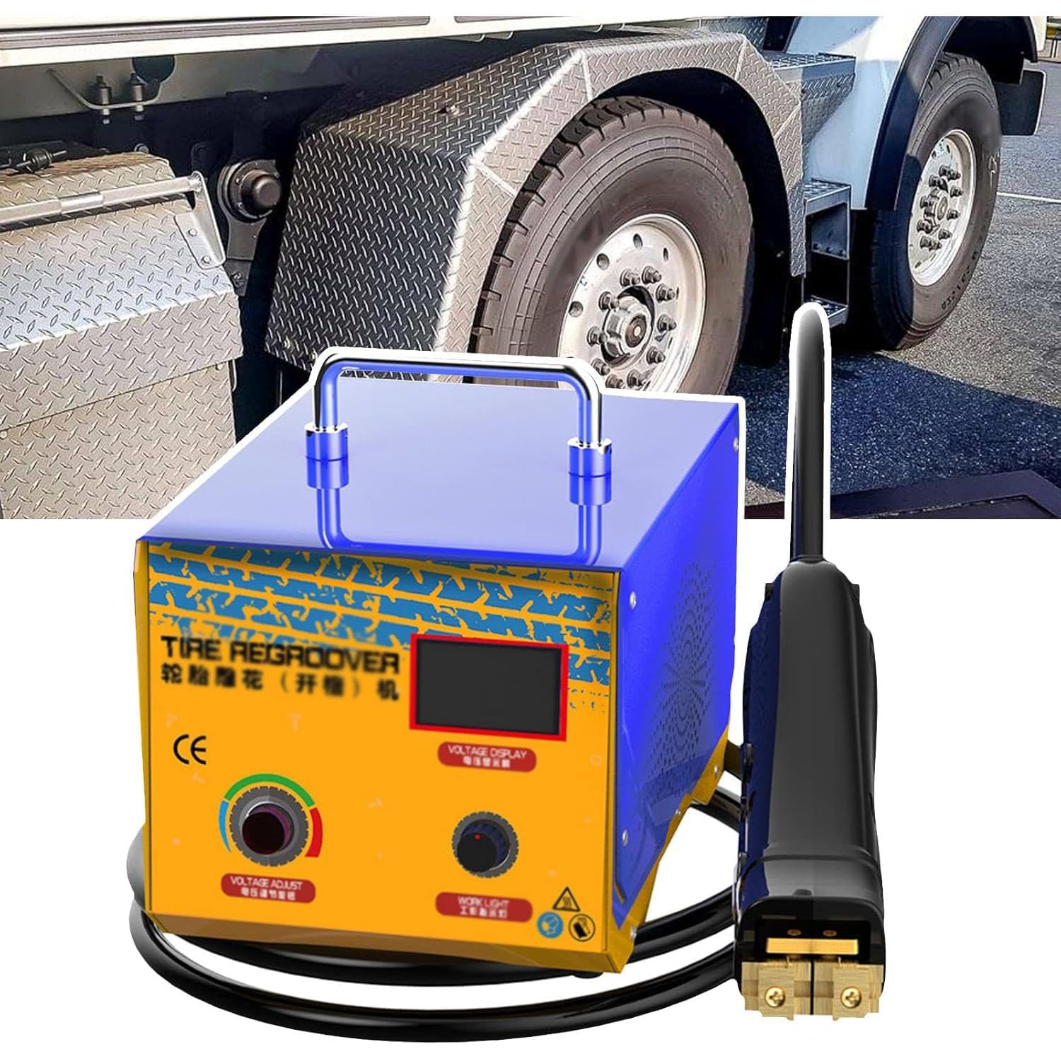 Heavy Duty Tire Tread Groover Kit 1000W Gummi-Reifen-Gillenwerkzeug Hochwertige Klingen Einstellbare Tiefe für Handelswagen für Motorrad-Handel