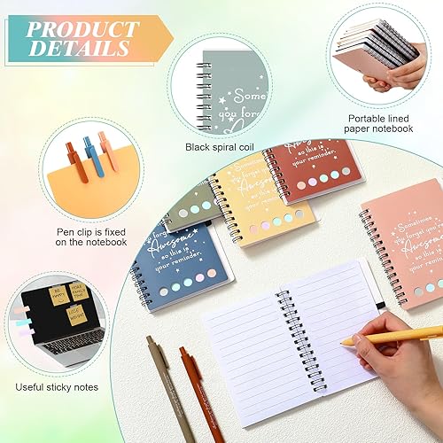 Vista 22 de Chuangdi 60 juegos de regalo de agradecimiento a los empleados, regalo de agradecimiento para graduados, regalo de fin de año, cuaderno inspirador