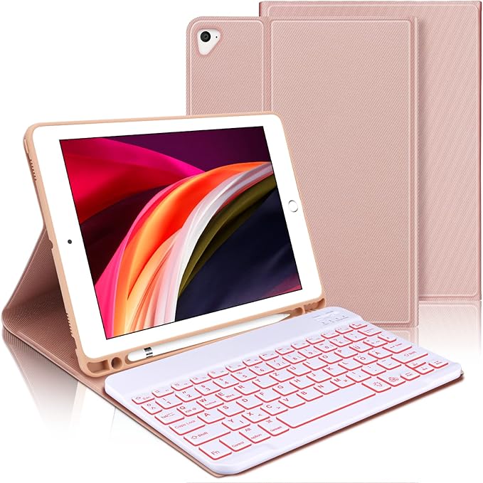 IVEOPPE iPad 6.Generation Hülle mit Tastatur, iPad Hülle mit Tastatur für iPad 6.Generation 2018