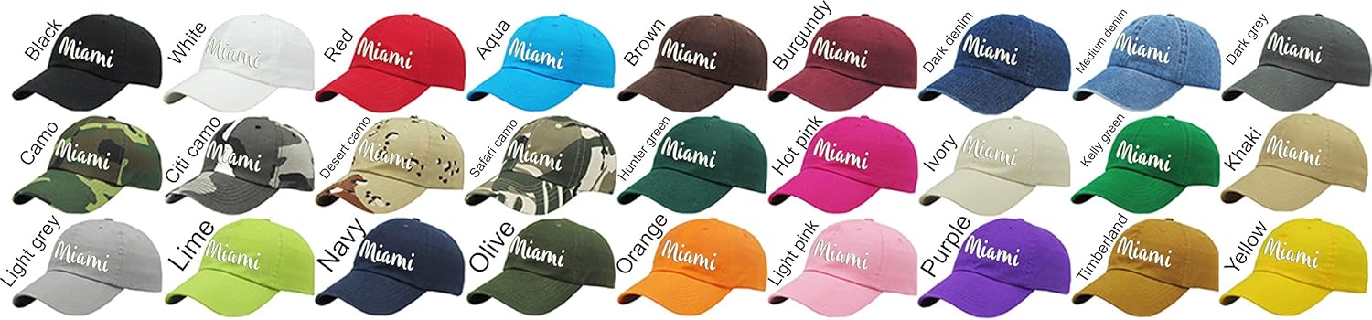 Adult Dad Hat Miami Dad Hat Vintage Embroidered Trendy Cap - Image 3