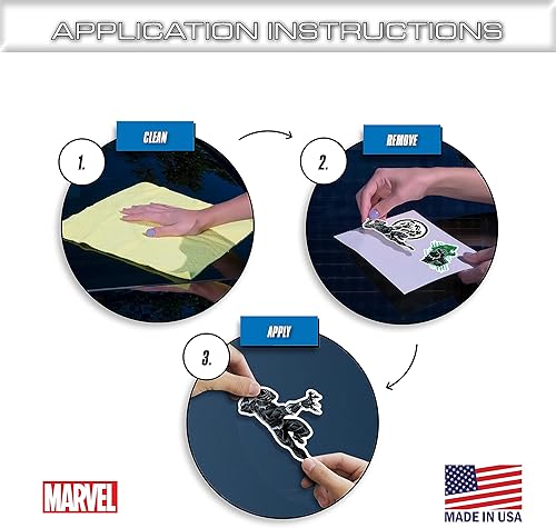 Miniatura 7 de Marvel Black Panther - Juego de 3 calcomanías de vinilo para botella de agua, bicicleta, casco, laptop, patineta, coche, calcomanías de Marvel para