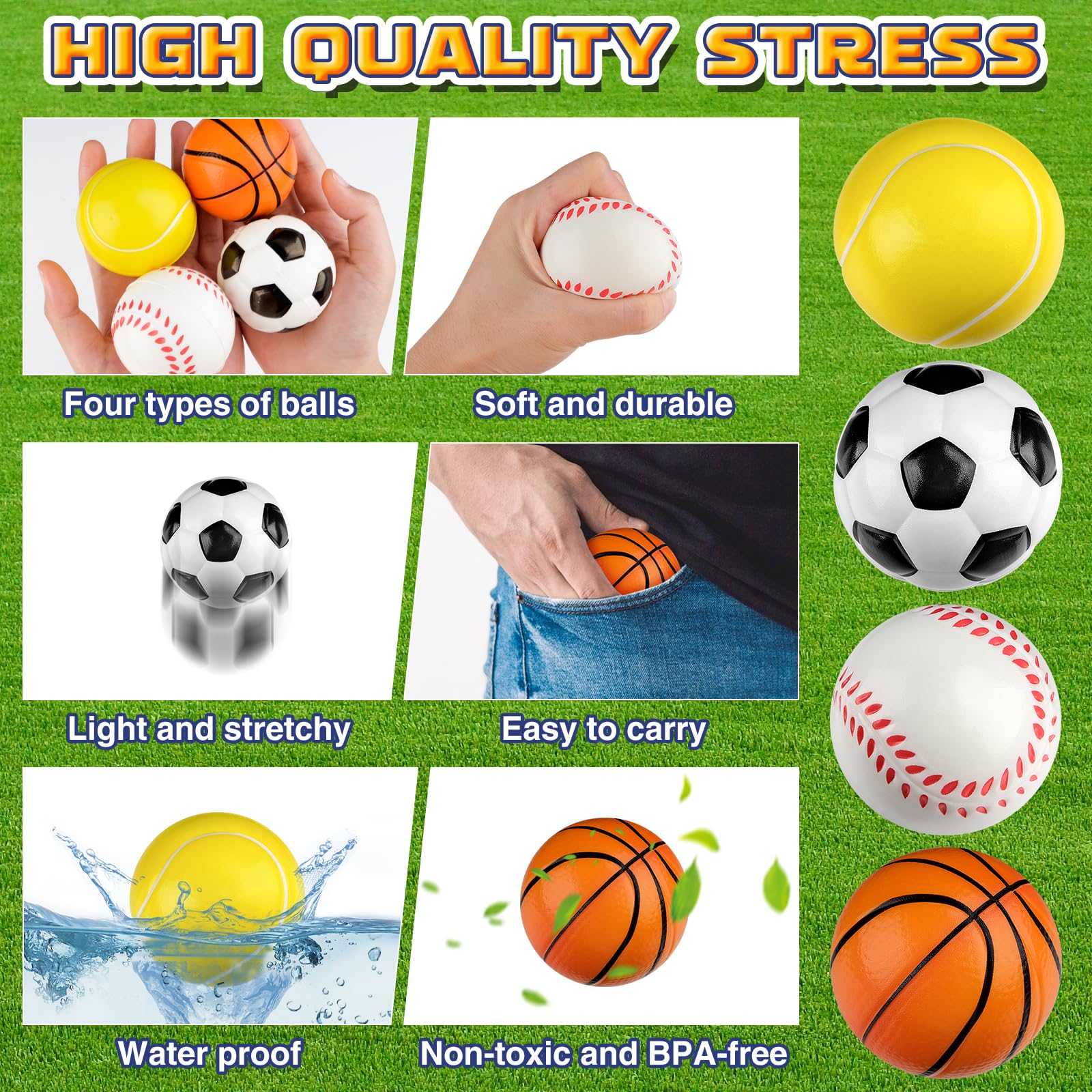 12 Balles De Tennis En Mousse - Diamètre 5 Cm, Légères (9,3g), Jouets Souples Pour Enfants Et Anti-stress